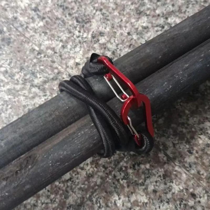 Упаковка 8 мм эластичного шнура с крюками для кемпинга, багажа, велосипедного груза, регулируемый эластичный ремень, многоцелевая крепежная утилитарная веревка