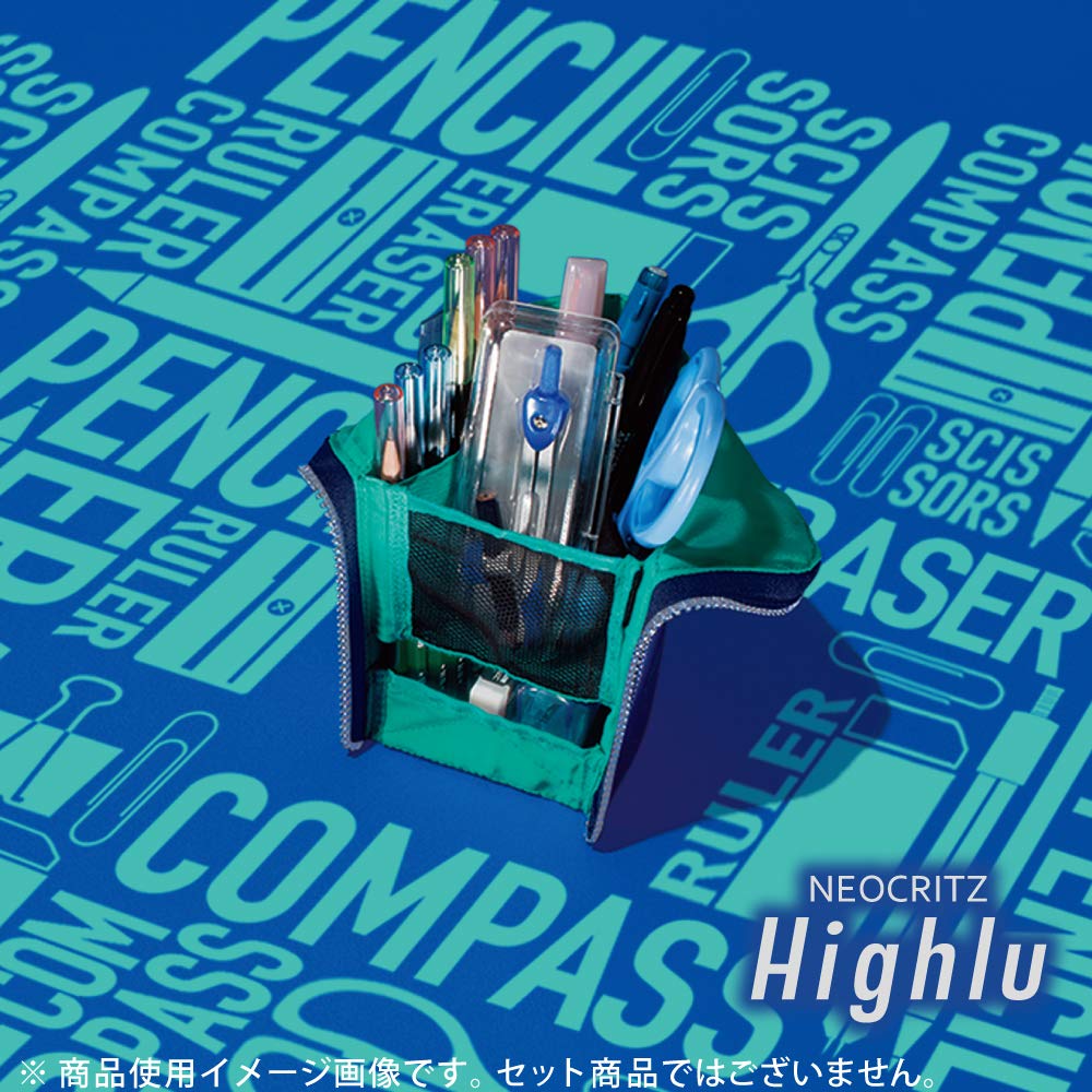 KOKUYO Пенал Карандашница Neocrits Heil Синий Королевский Синий x Зеленый F-VBF220-2