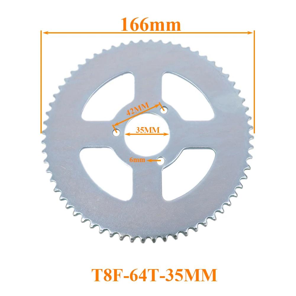 T8F Chain Rear Sprocket 35 44 54 64 74 Tooth 35T 44T 54T 64T 74T Mini Moto ATV Quad Dirt Pit Pocket Bike Cross 47cc 49cc Parts