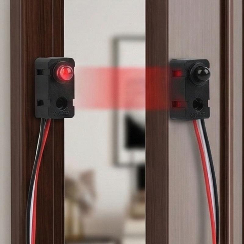 10pcs Photoelectric Sensors Switches Beam Interruption High Sensitivity Fast Response NPN Output for Controllers