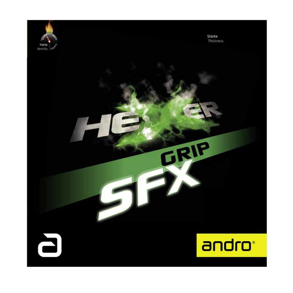 Andro Table Tennis Rubber HEXER GRIP SFX Grip Inverted Soft Tension Black 112294 (Hexa SFX) (Spin) 1.7