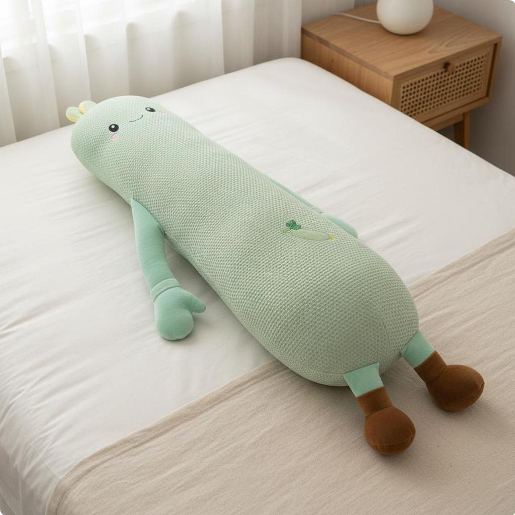 Cucumber Soft Pillow Removable and Washable Cover Long Sleeping Cute