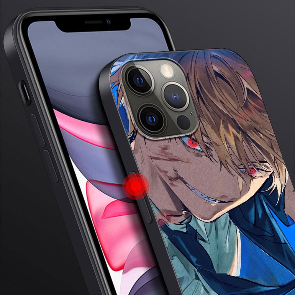 Чехол для Apple Iphone 11 13 12 Mini 14 Pro Max Xr 7 8 +Se 2020 Xs 6 6s Plus 5 5S, черный силиконовый чехол для телефона с бензопилой в стиле аниме