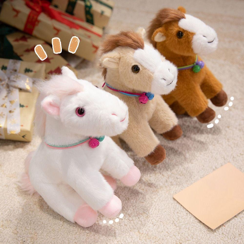 Mascot Dolls Horse Plush Doll Cute Zodiac Pony Figurine Cartoon Steed Doll Chinese New Year