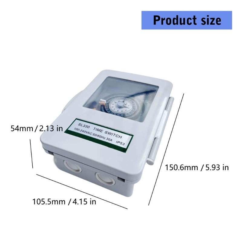 Механический таймер 30А Устройство управления временем Универсальный для производственных линий, наружных объектов и систем коммерческого освещения