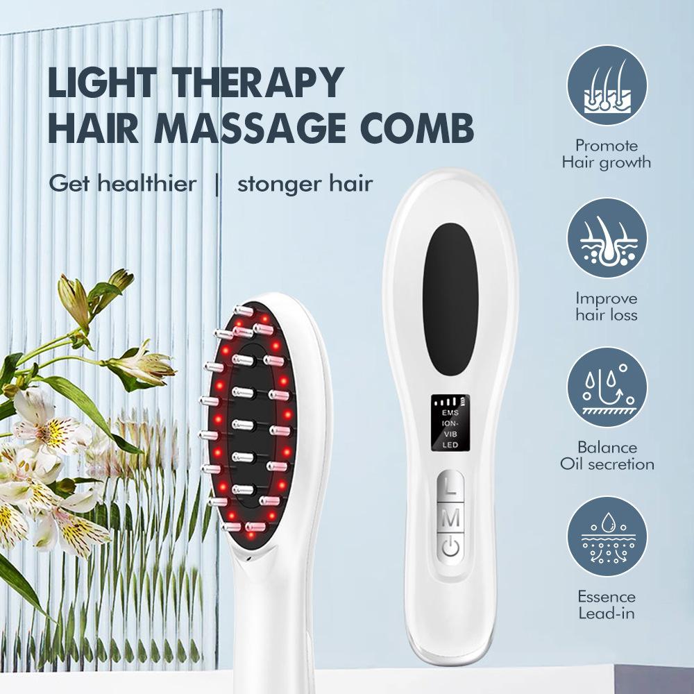 Electric EMS Micro-current Massager High Frequency Vibration Massage Comb