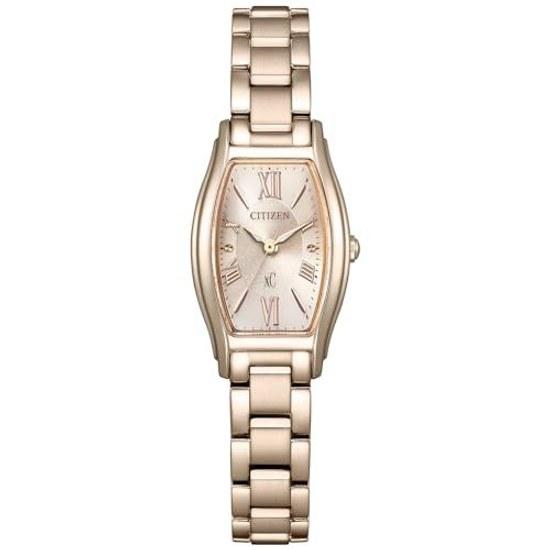 Часы CITIZEN xC EW5546-56X С питанием от света Eco-Drive Водонепроницаемые Корпус бочкообразной формы Женские Деловые Простые Цвет сакуры Сделано в Японии