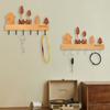 non-toxic Key Storage Holder Solid Wood Coat Rack Key Hook Rack  Kitchen Bathroom Bedroom