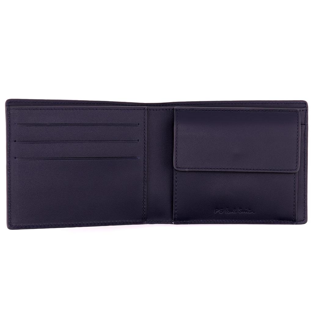 Бумажник Paul Smith бифолд с отделением для монет из коровьей кожи Включает набор по уходу 843774 P043 Кошелек, Кожа, Мужской подарок, Ткань, (Без персонализации, темно-синий)
