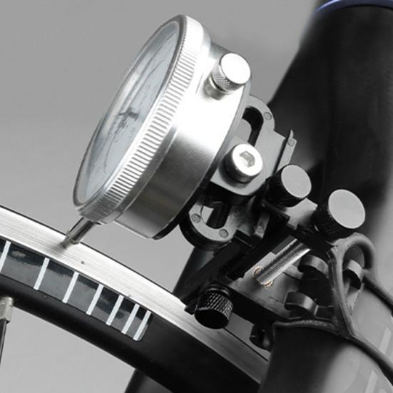 Инструмент для регулировки велосипедного колеса с циферблатным индикатором Крепление на раму вилки Инструменты для регулировки обода горного велосипеда, шоссейного и горного, Аксессуары для ремонта велосипеда