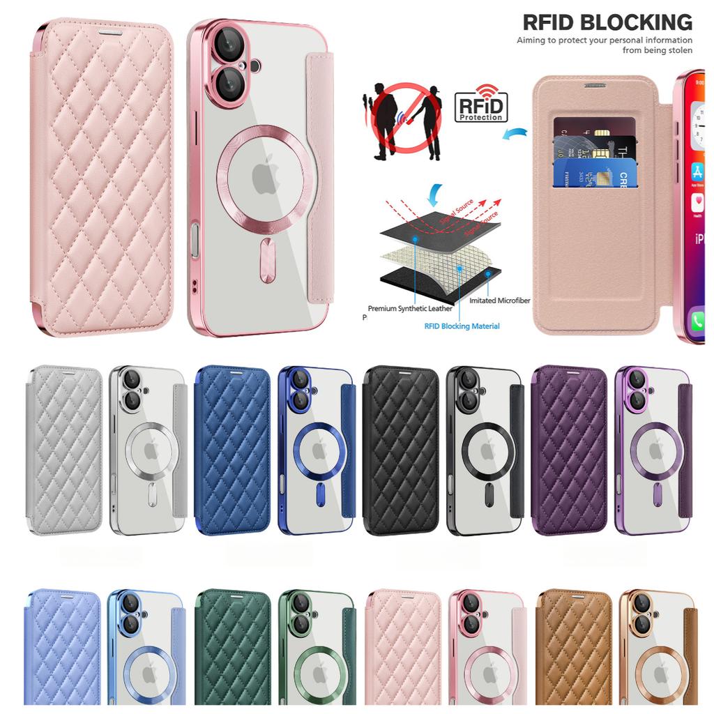 Для серии iPhone 11 12 13 14 15 16. Кожаный чехол Yadun Small Fragrance - Слоты для карт с RFID-блокировкой и поддержка беспроводной зарядки