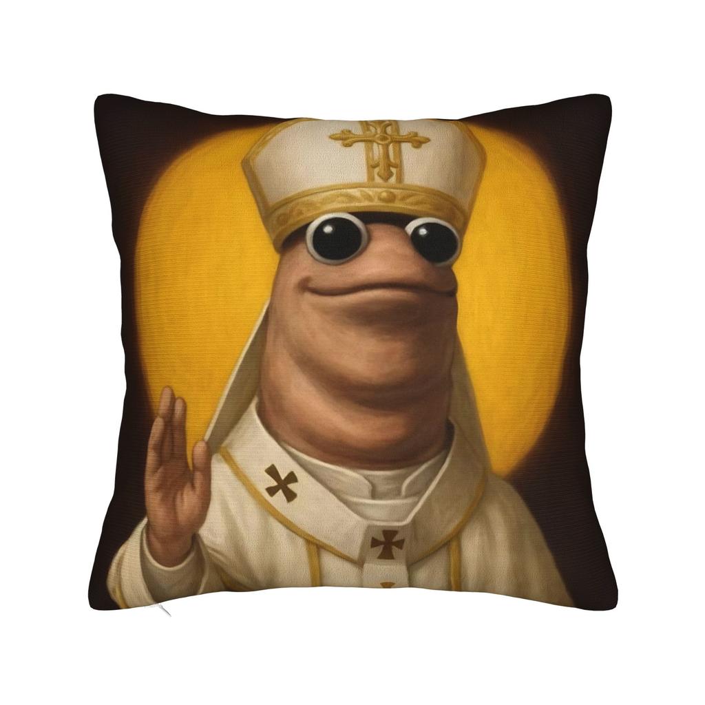 Marcus the Worm Rigatoni Square Pillow Case Cushion Covers Zippered Decorative Throw Pillow Case Cover for Home 18"x18"