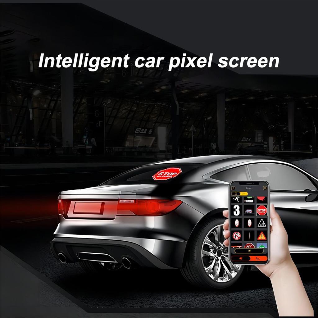 LED Pixel Display Screen App Control LED Car Sign Screen with 32x32 Pixel Custom Text Pattern Animation Programmable LED Screen