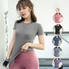 Women's Slim Fit Yoga & Fitness Quick-Dry T-Shirt - Short Sleeve, Sweat Absorbent Running Top