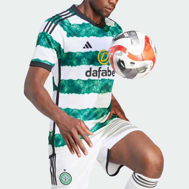 adidas Домашняя майка Celtic FC 23/24 белая/зеленая мужская уличная одежда HY3343