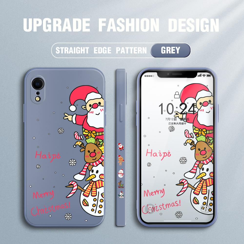 Рождественский чехол с рисунком мультфильма для Redmi Xiaomi POCO Note 10 Pro 9 9A 9T 10C 8 7 11 Lite 5G X3 M3 с квадратным краем, мягкие защитные чехлы для полной камеры