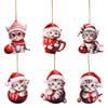 Christmas Tree Decoration Ornament Cat/Elk/Pine Tree Style Acrylic Pendant