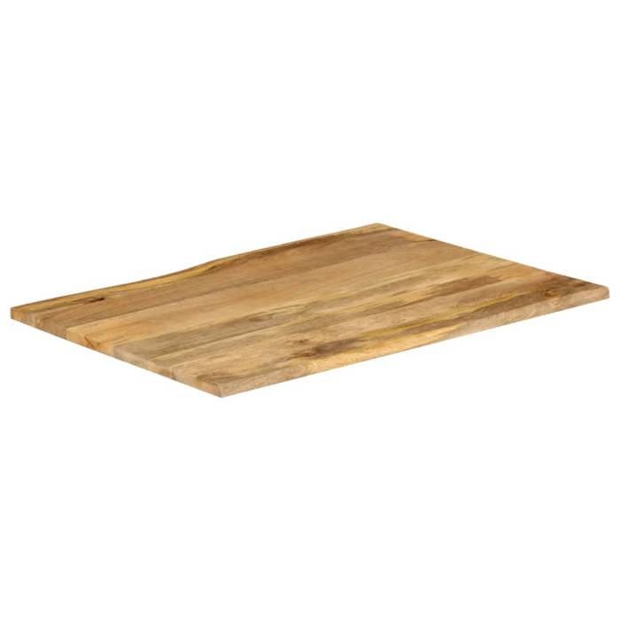 VidaXL Dessus de table 90x80x2,5 cm bord vivant bois massif manguier, dessus de table en bois, dessus de table d'appoint, 370723