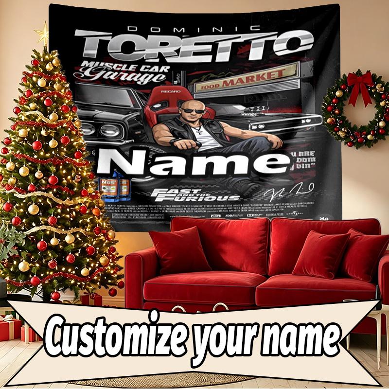 Custom Name Personalized Grand Theft Auto VI Print Tapestry, Wall Art Decor, Bedroom, Dorm, Apartment, LivingRoom, Party Backdrop, Gift for Birthday