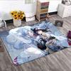 Inuyasha Vs Sesshomaru Carpet Office Decorative Carpet For Living Room Bedroom Door Mat Floor Rug Computer Chair Area Rug holiday gift