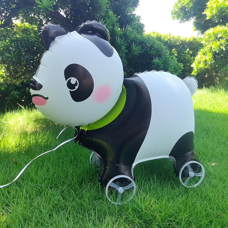 4D Мультяшные Фольгированные Шары Слон Стоячий Ходячий Шарик с Колесом для Украшения Детской Вечеринки по случаю Дня Рождения, Детского Праздника