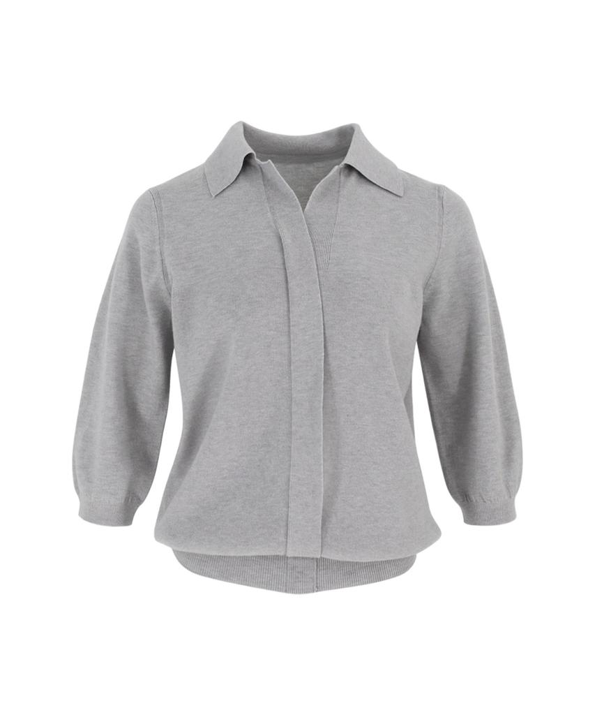 Baseukala V Отложной воротник Капри Вязаный трикотаж (5Colors)