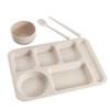 1 Set Individual Grid Stackable Food Plate Plastic Practical Food-grade Food Tray