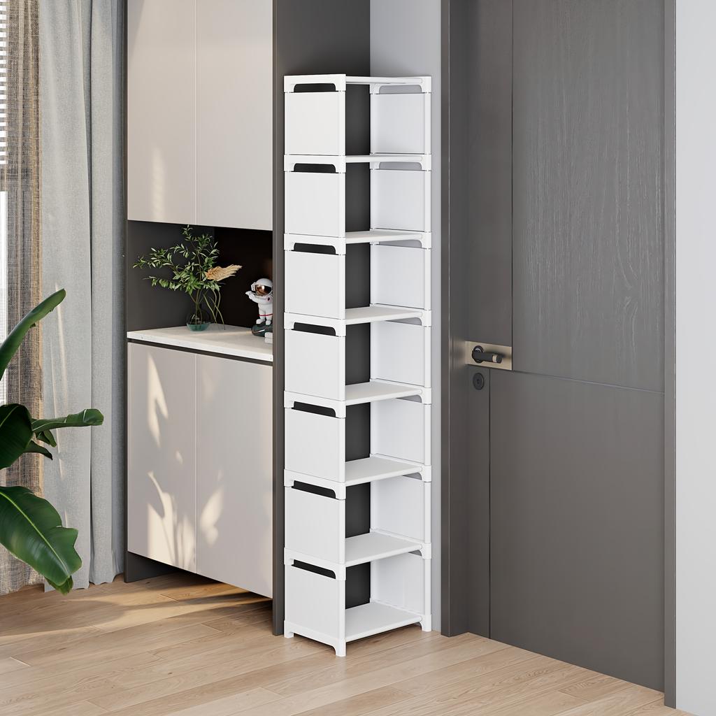 Adjustable 6/8 Tier Metal Shoe Rack - Portable Entryway Storage Shelf, Suitable for Dorm and Home, Multi-Layer Sneakers & Footwear Storage Solution