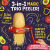 1шт 3 в 1 Magic Trio Peeler Set Slicer Shredder Peeler Julienne Cutter Multi Peel Blade Zesters Terter Kitchen Tool Accessories