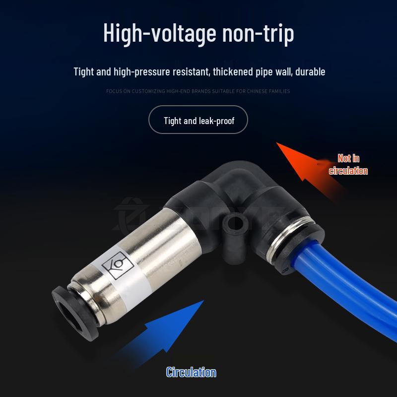 Пневматический обратный клапан SPU6 AKH08-00 Угольник с быстроразъемным соединением для воздушных трубок 10/12 мм