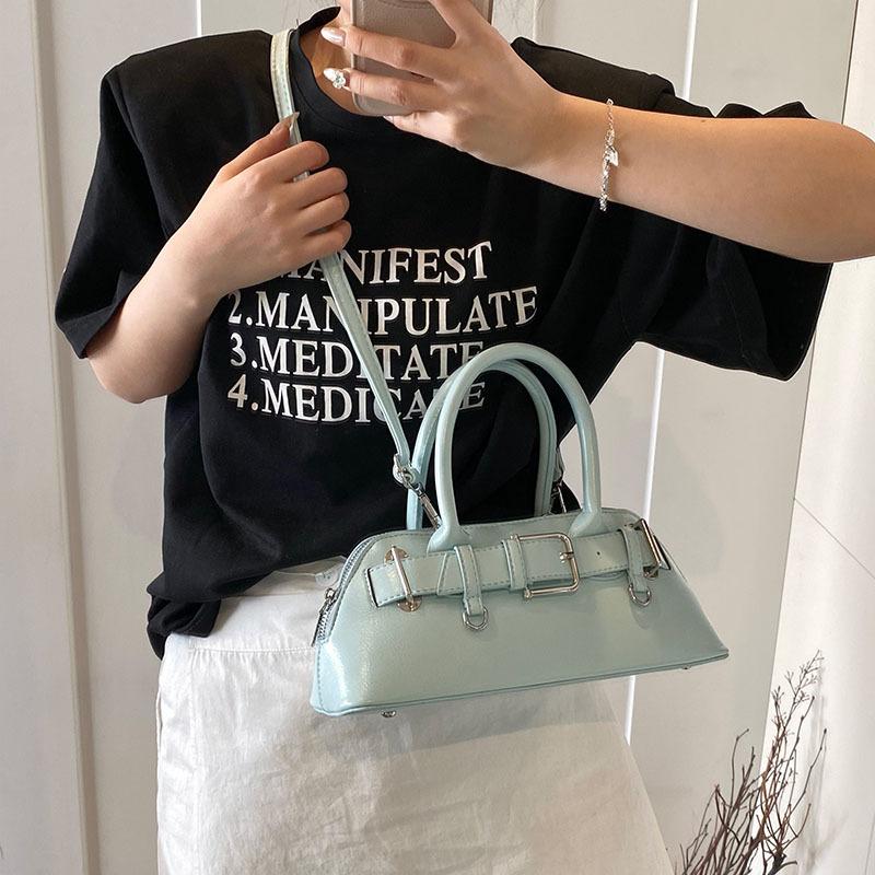 Портативная сумка для боулинга премиум-текстуры, женская, новая мода 2025, зарубежный стиль, сумка под мышку, универсальная наплечная сумка-ракушка