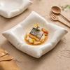 Чисто белая керамическая квадратная тарелка-подушка Креативная десертная тарелка Тарелка для димсамов Салатные тарелки Молекулярная кухня Специальная столовая посуда