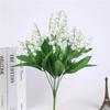 Artificial Flowers Lily of the Valley 7 Branches Fake Plastic Lily Flower Bridal Bouquet Wedding Party Decor Flores Artificiales