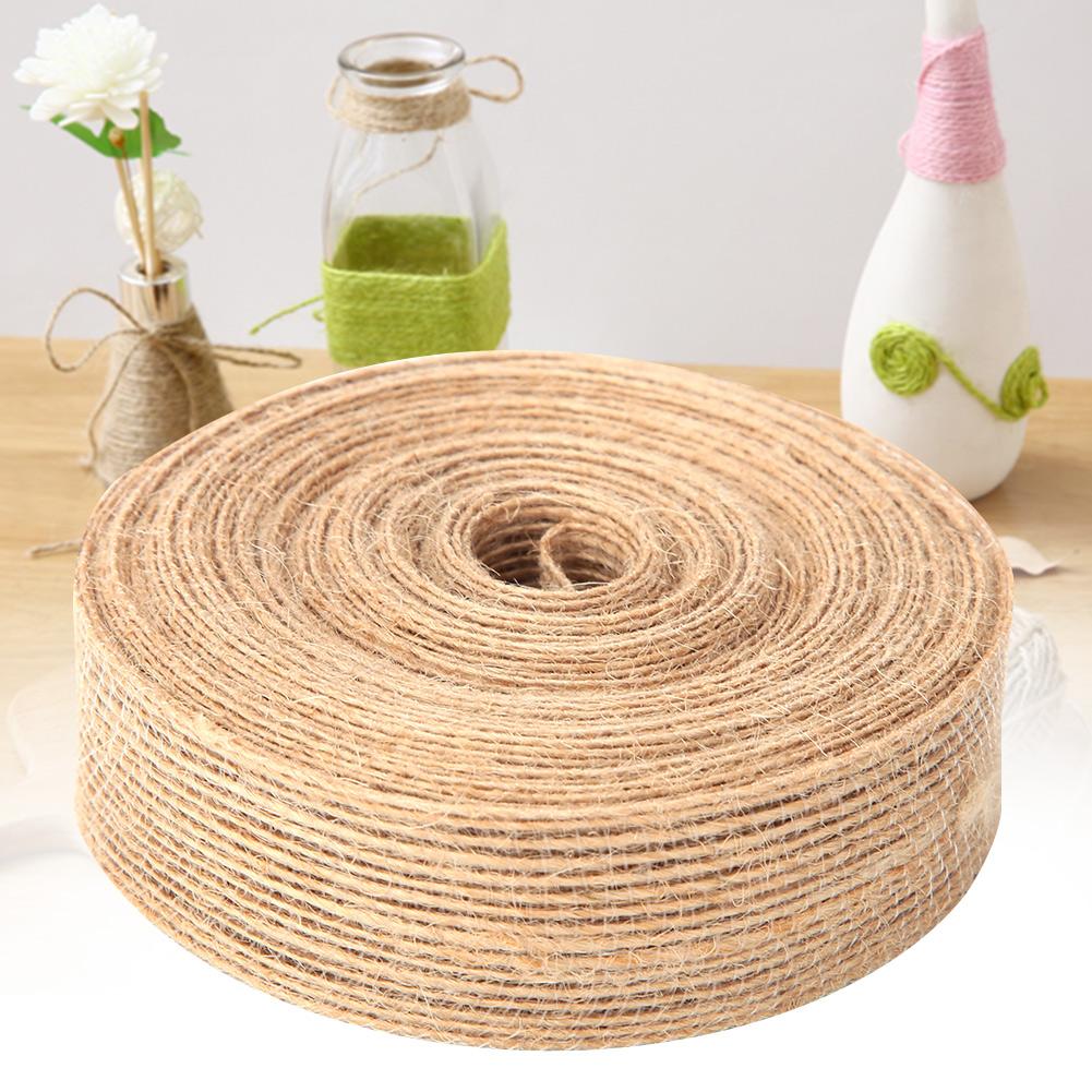 Катушка ленты из джутовой мешковины длиной 10 метров и шириной 2,5 см для домашнего свадебного украшения