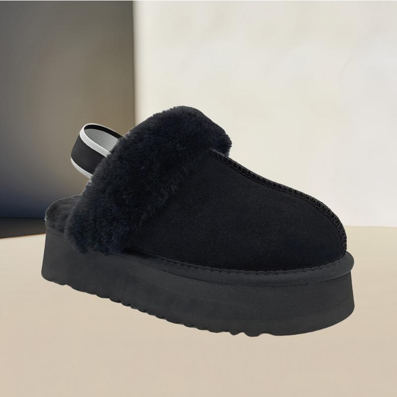 Мода 2025 Новые Женские Дизайнерские Зимние Туфли Мех Женские Высокие Каблуки Платформа Снежные Ботильоны Классические Мини Роскошные Botas Mujer Zapatos