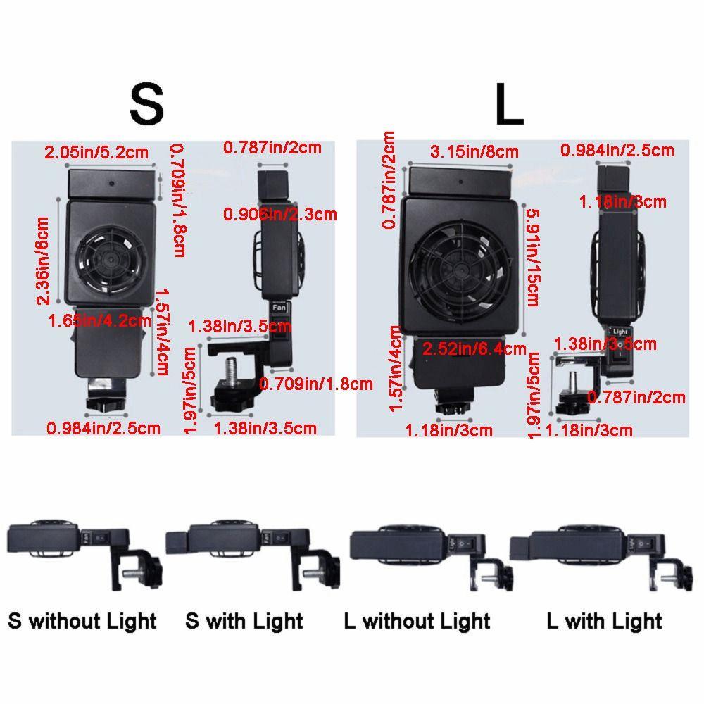 180° Rotation Aquarium Cooling Fans Adjustable Heat Dissipation Fan Aquarium Wall Fan Summer