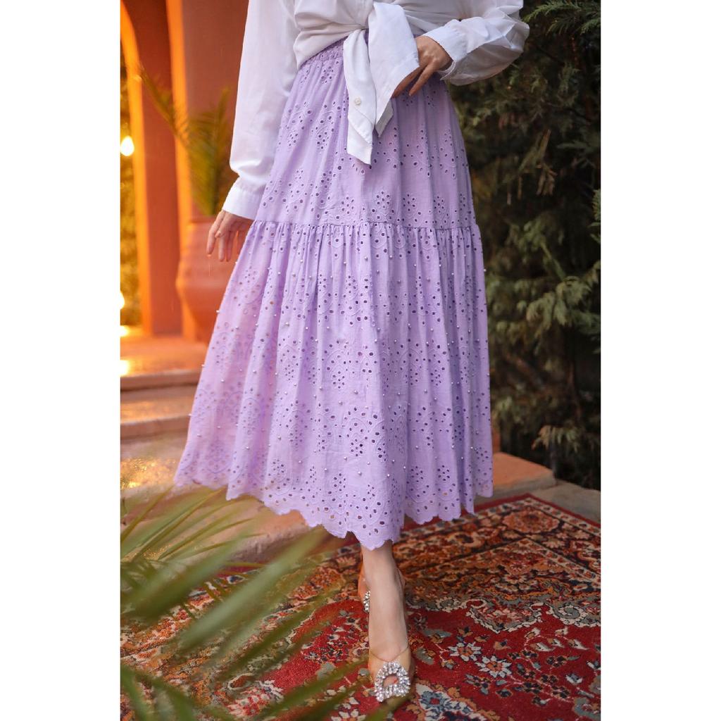 Copy - Scallop Long Summer Skirt