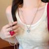 Ожерелье-подвеска «Любовь к красному яблоку» Женское уникальное нишевое плетение Длинная цепочка для свитера Модное и праздничное