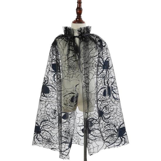 Накидка на Хэллоуин, легкая универсальная одежда, паутина, летучая мышь, тюлевой плащ, костюм для косплея, реквизит для фотосъемки