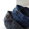 Denim octagonal hat, unisex, washed striped newsboy cap, British-style forward-capped baseball cap