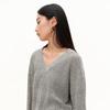 ONLY Women's V-Neck Colorblock Loose Knit Sweater