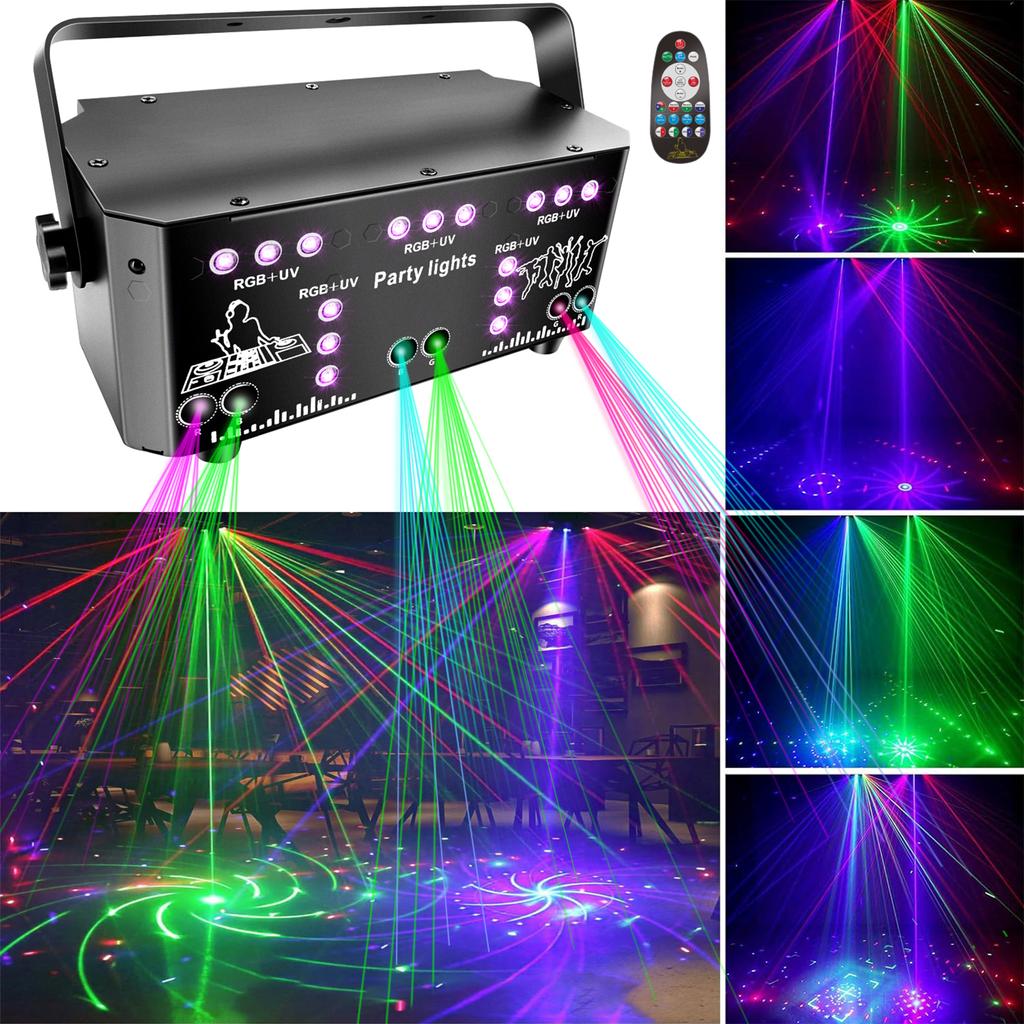 21 Eye DJ Party Strobe Light RGB Dj Disco DMX 512 Проектор с голосовым управлением и пультом дистанционного управления