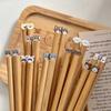 Wooden Noodle Chopsticks Animal Hot Pot Use Chopsticks Japanese Style Long Chopstick  Cooking Tools