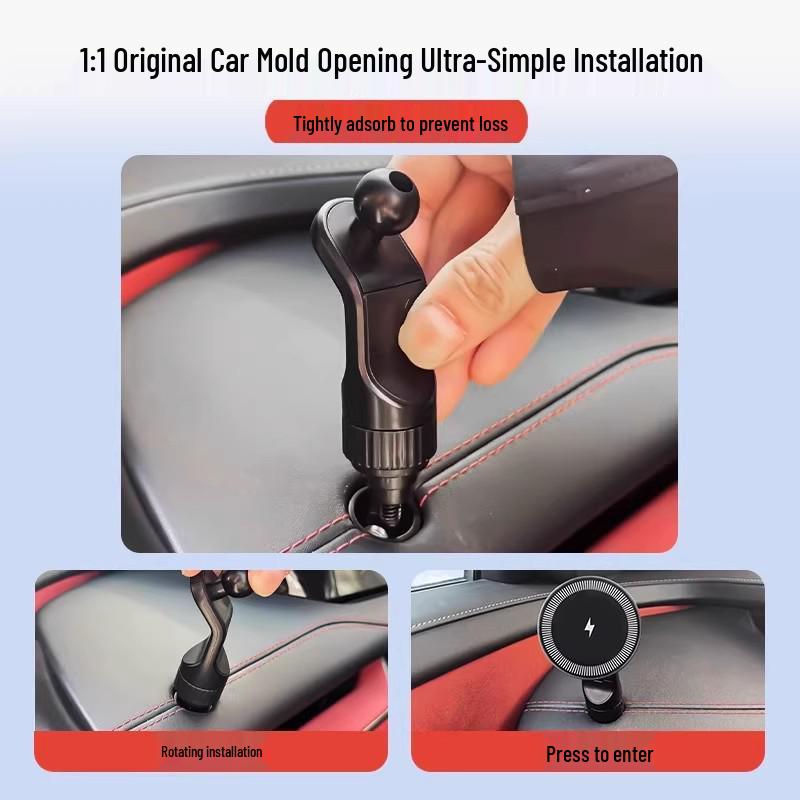 Customizable Car Phone Holder for Xiaomi SU7/YU7 with 1/4 Thread Base