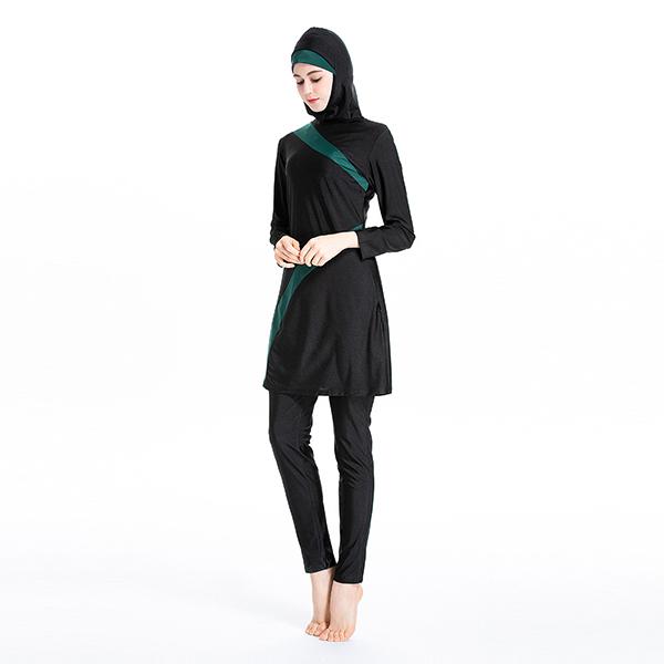Women's High Elasticity Swimsuit Muslim Beach Swimwear Burkini Full Cover Islamic Beachwear