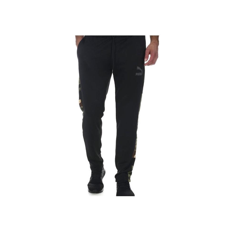 Puma Камуфляжные лоскутные трикотажные брюки мужские черные 578332-01