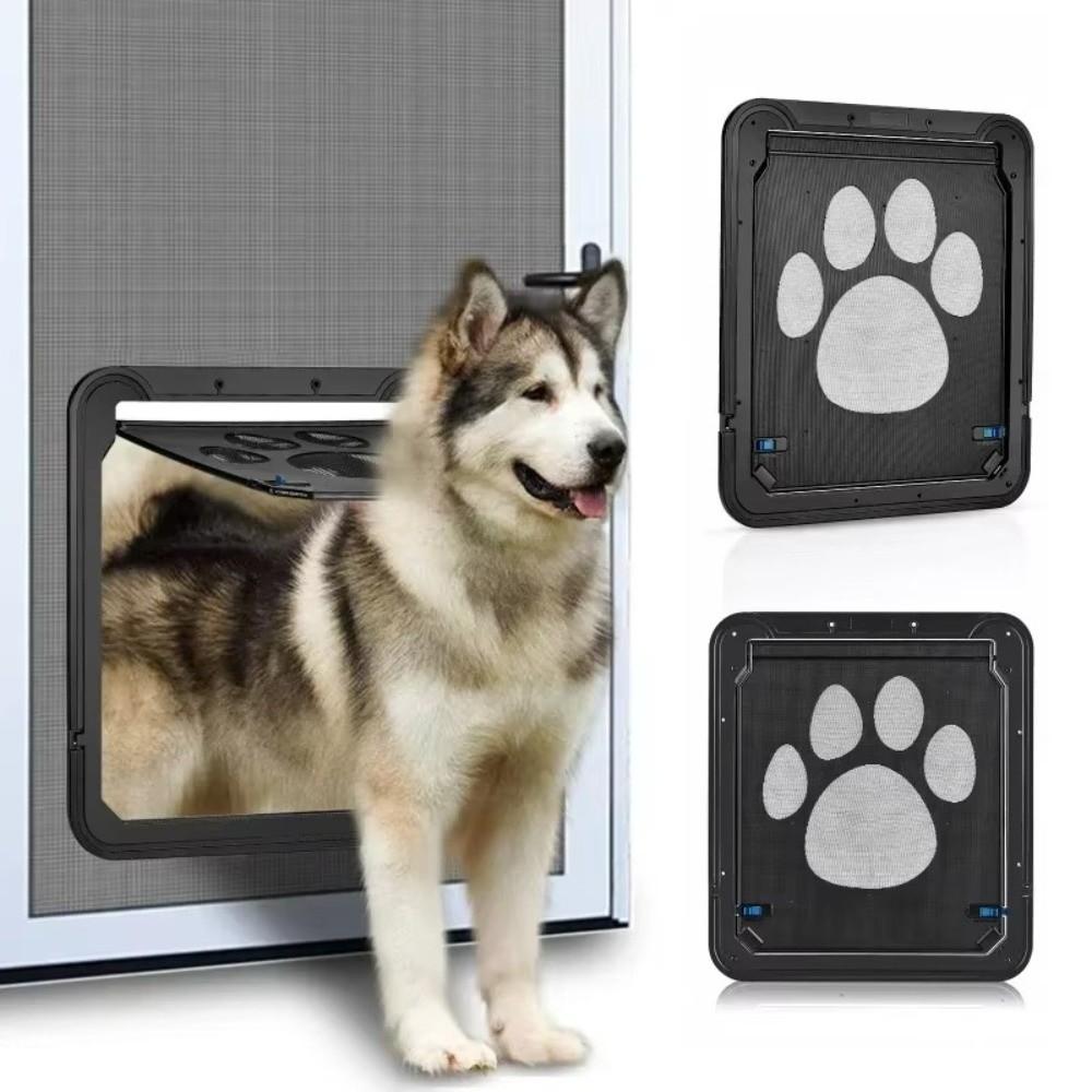 Plastic Magnetic Screen Door Magnetic Flap Dog Flap Door Self-Closing Pet Door Home Garden
