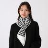 Neck Protection Small Scarf Women's Winter New Spring and Autumn Thousand Bird Grid Temperament Versatile Vertebral Neck Neck Cover Lazy Scarf