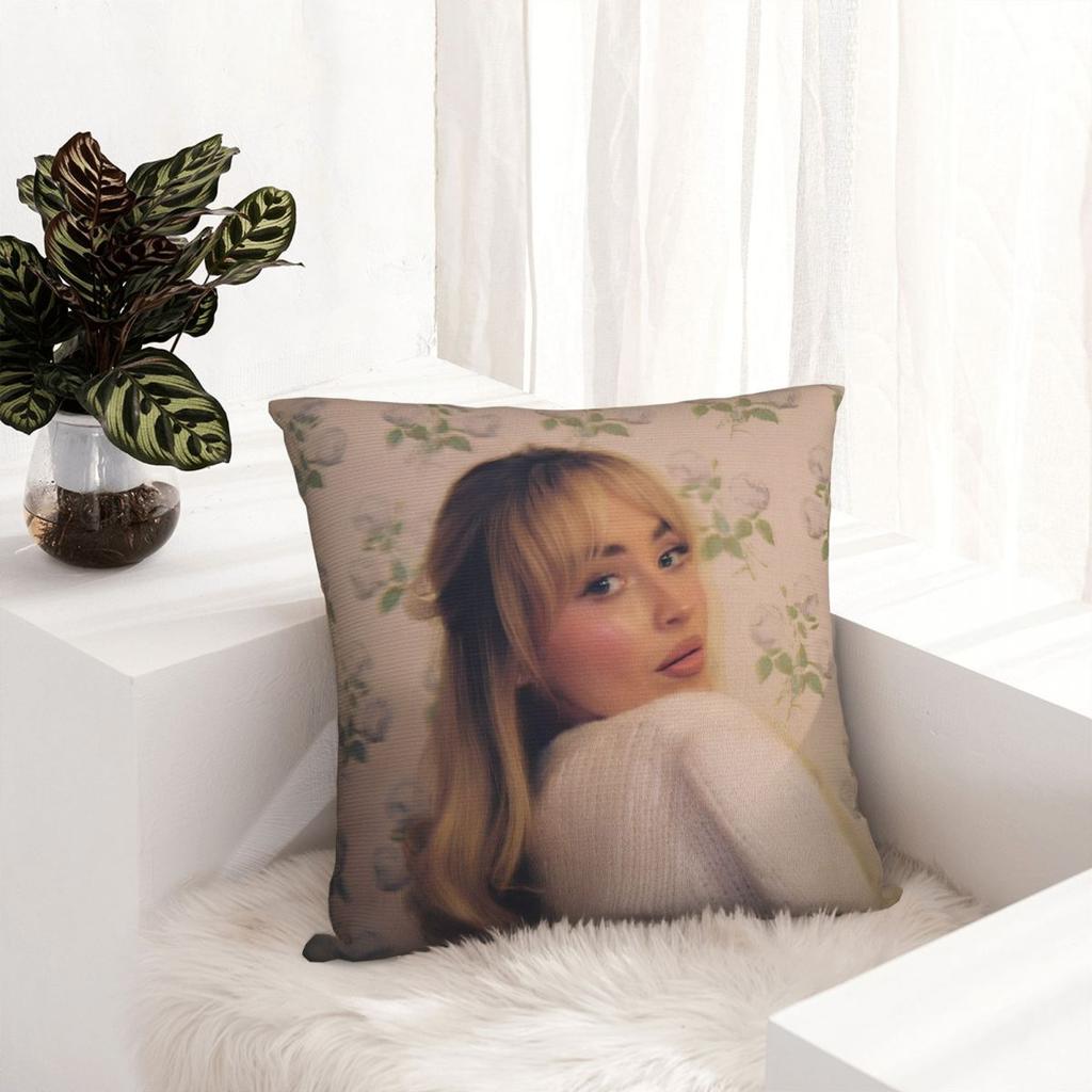 Singer Sabrina Carpenter Pillowcase Polyester Cushion Cover Decorative Pop Music Throw Pillow Case Cover Home Dropshipping 18'