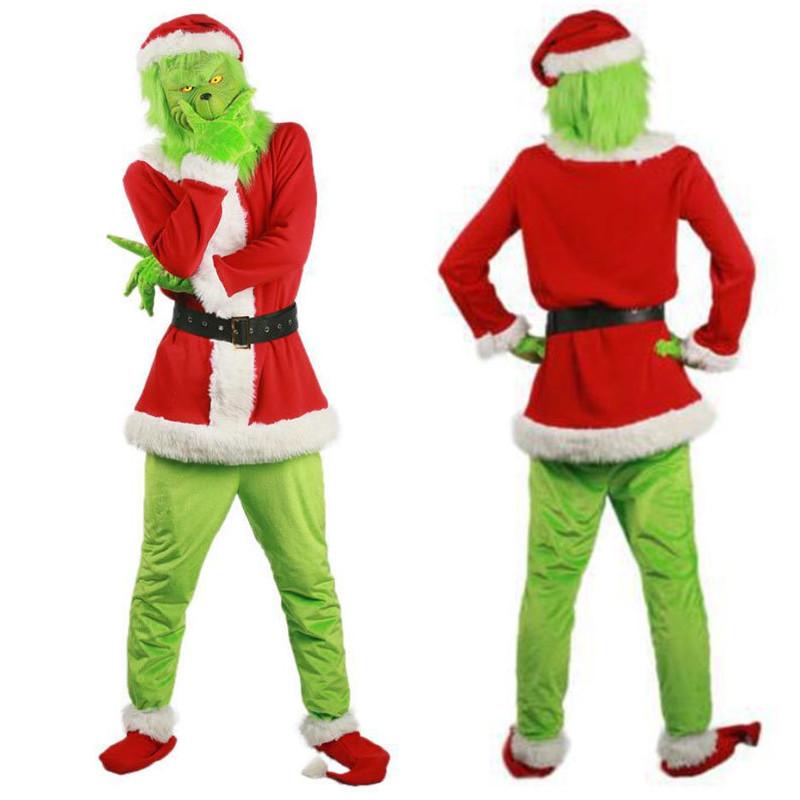 Halloween And Christmas Grinch Stole Christ Cosplay Costume Accessory Set For Party Wear
